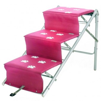 Escada ou Rampa Para Cães Tubline - Rosa